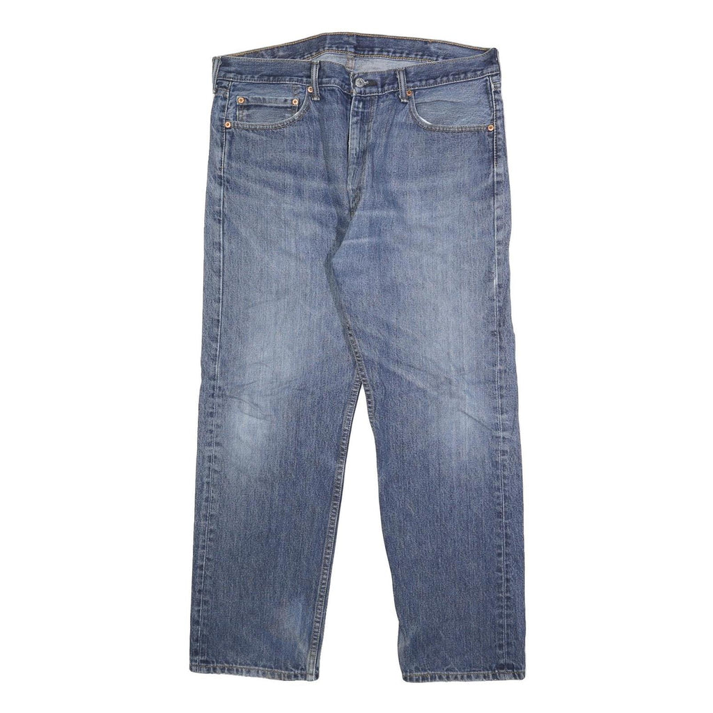 LEVI'S 505 Mens Jeans Blue Regular Straight Denim Medium W38 L30 Classic Zip