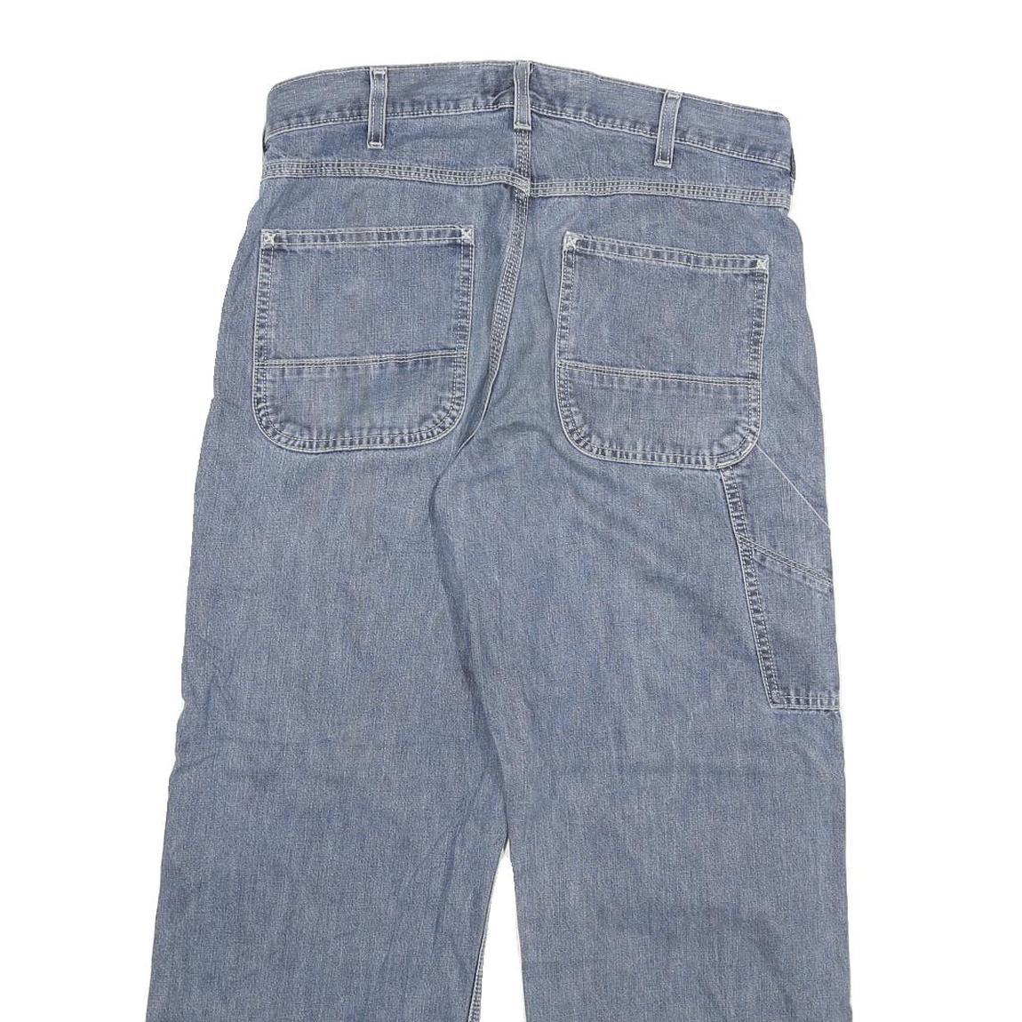 OLD NAVY Mens Regular Blue Jeans Cotton Blend W32 L26 Zip Straight Pocket