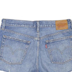 LEVI'S Womens Denim Blue Casual Shorts L W32 Distressed Cut-Off 5 Pocket