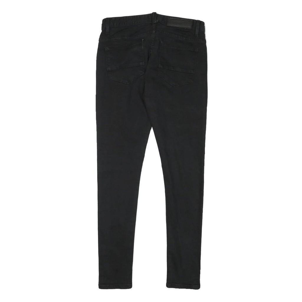 DIESEL Womens Jeans Black Slim Skinny Denim W27 L27 Stylish Zip Closure