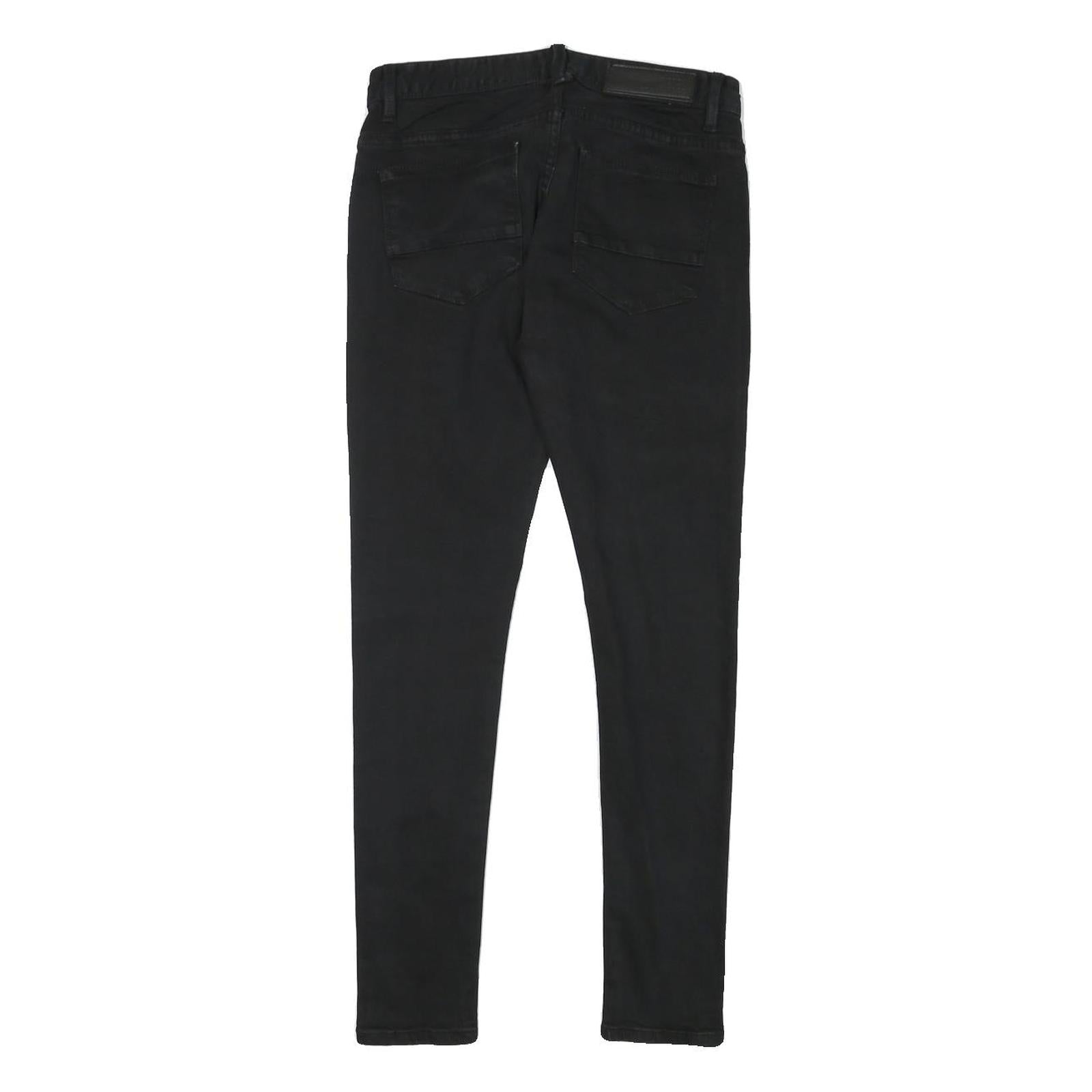 DIESEL Womens Jeans Black Slim Skinny Denim W27 L27 Stylish Zip Closure