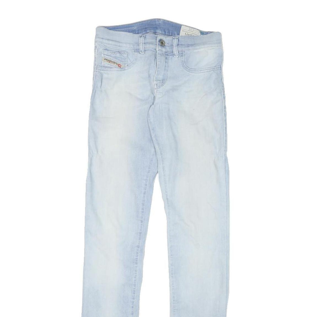 DIESEL Womens Slim Light Blue Denim Jeans W26 L32 Stylish Cotton Blend Zip