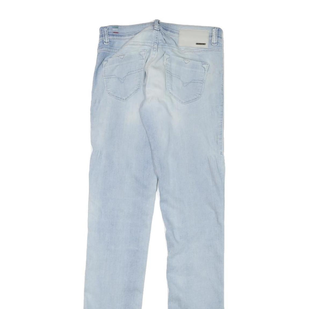 DIESEL Womens Slim Light Blue Denim Jeans W26 L32 Stylish Cotton Blend Zip