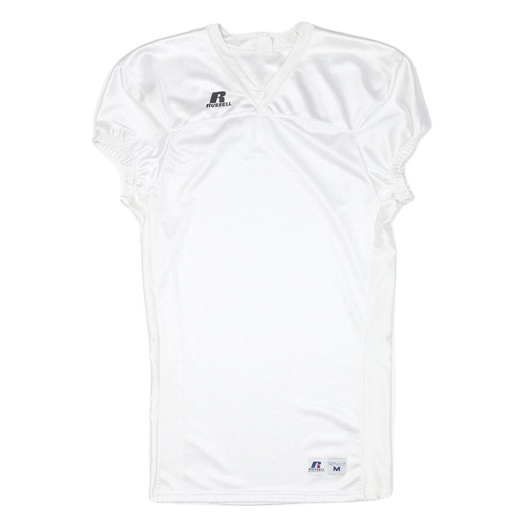 RUSSELL ATHLETIC Womens White Plain Day Polyester Blend Short Sleeve Dress M