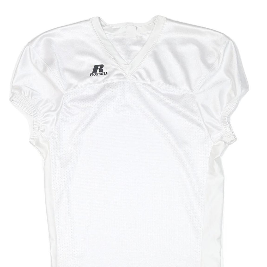 RUSSELL ATHLETIC Womens White Plain Day Polyester Blend Short Sleeve Dress M