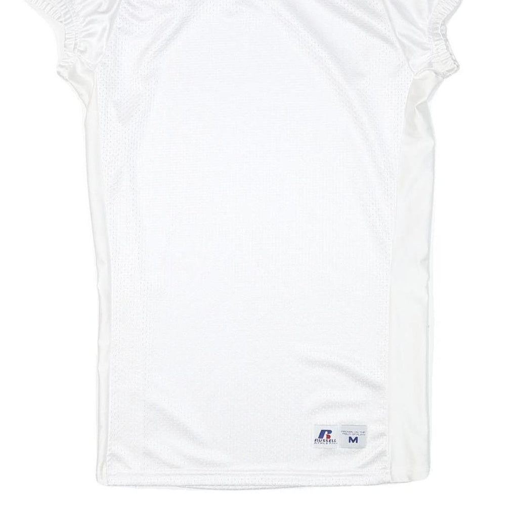 RUSSELL ATHLETIC Womens White Plain Day Polyester Blend Short Sleeve Dress M