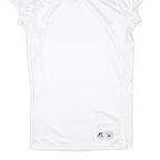 RUSSELL ATHLETIC Womens White Plain Day Polyester Blend Short Sleeve Dress M