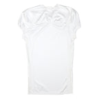 RUSSELL ATHLETIC Womens White Plain Day Polyester Blend Short Sleeve Dress M