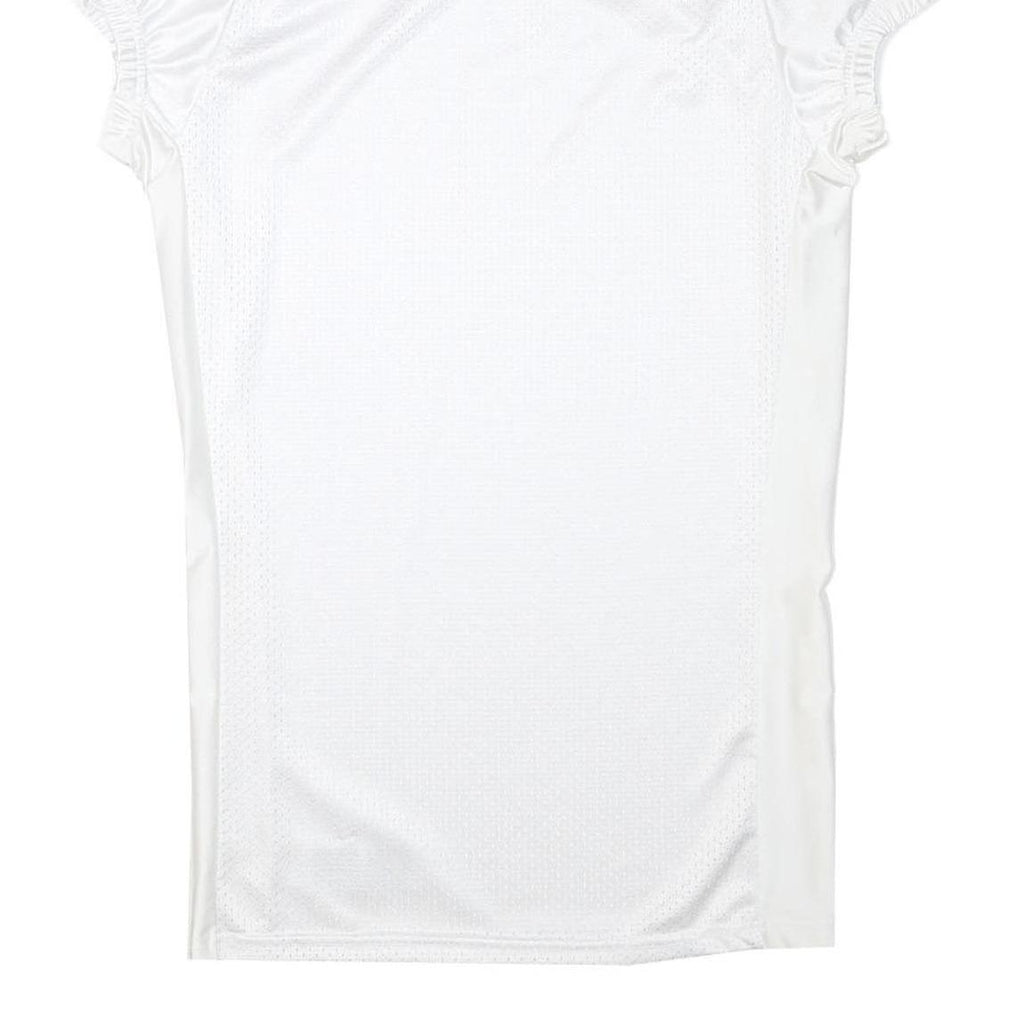 RUSSELL ATHLETIC Womens White Plain Day Polyester Blend Short Sleeve Dress M