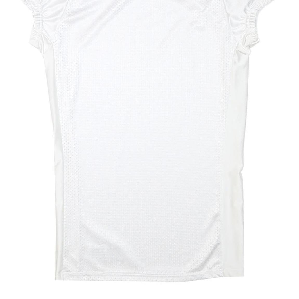 RUSSELL ATHLETIC Womens White Plain Day Polyester Blend Short Sleeve Dress M