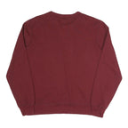 CHAMPION Mens Maroon Crew Neck L Cotton Blend Logo Sweatshirt Pullover