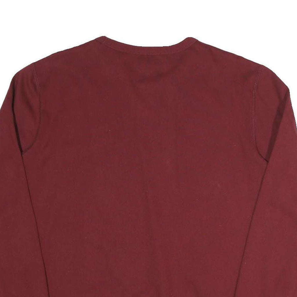 CHAMPION Mens Maroon Crew Neck L Cotton Blend Logo Sweatshirt Pullover