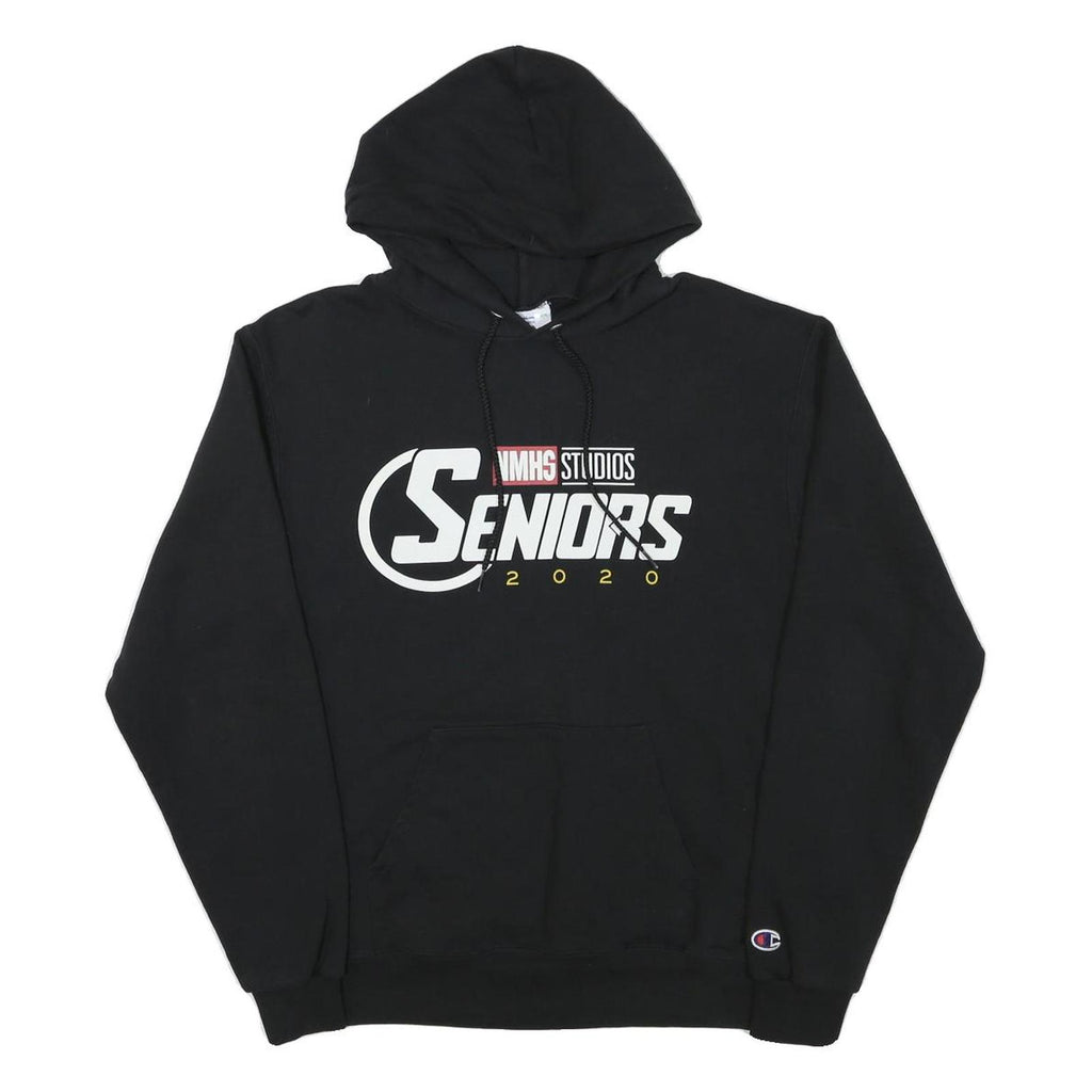 CHAMPION Mens Black Seniors 2020 Pullover Hoodie M Cotton Blend