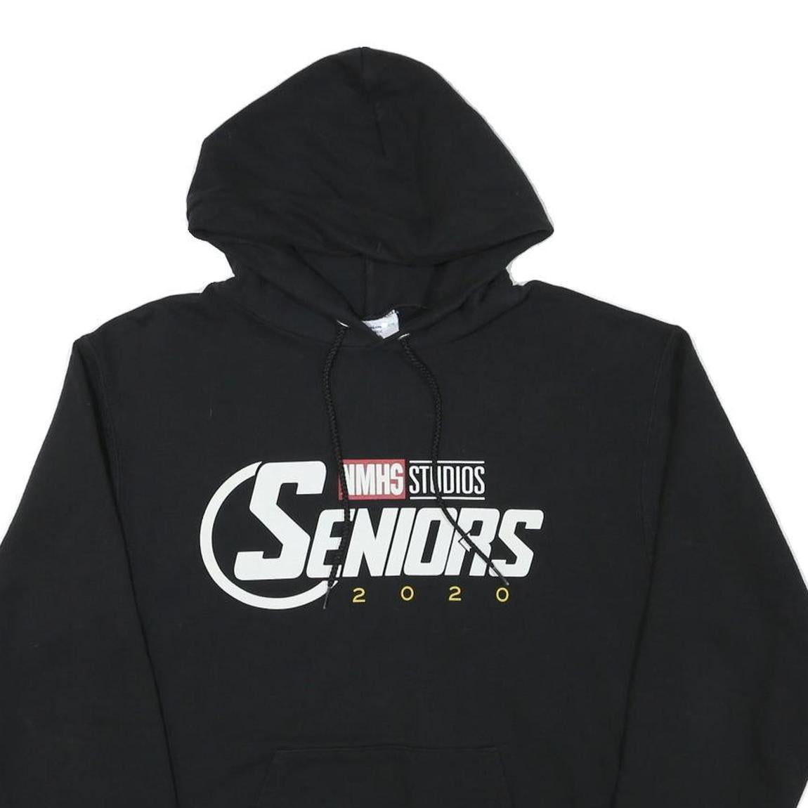 CHAMPION Mens Black Seniors 2020 Pullover Hoodie M Cotton Blend