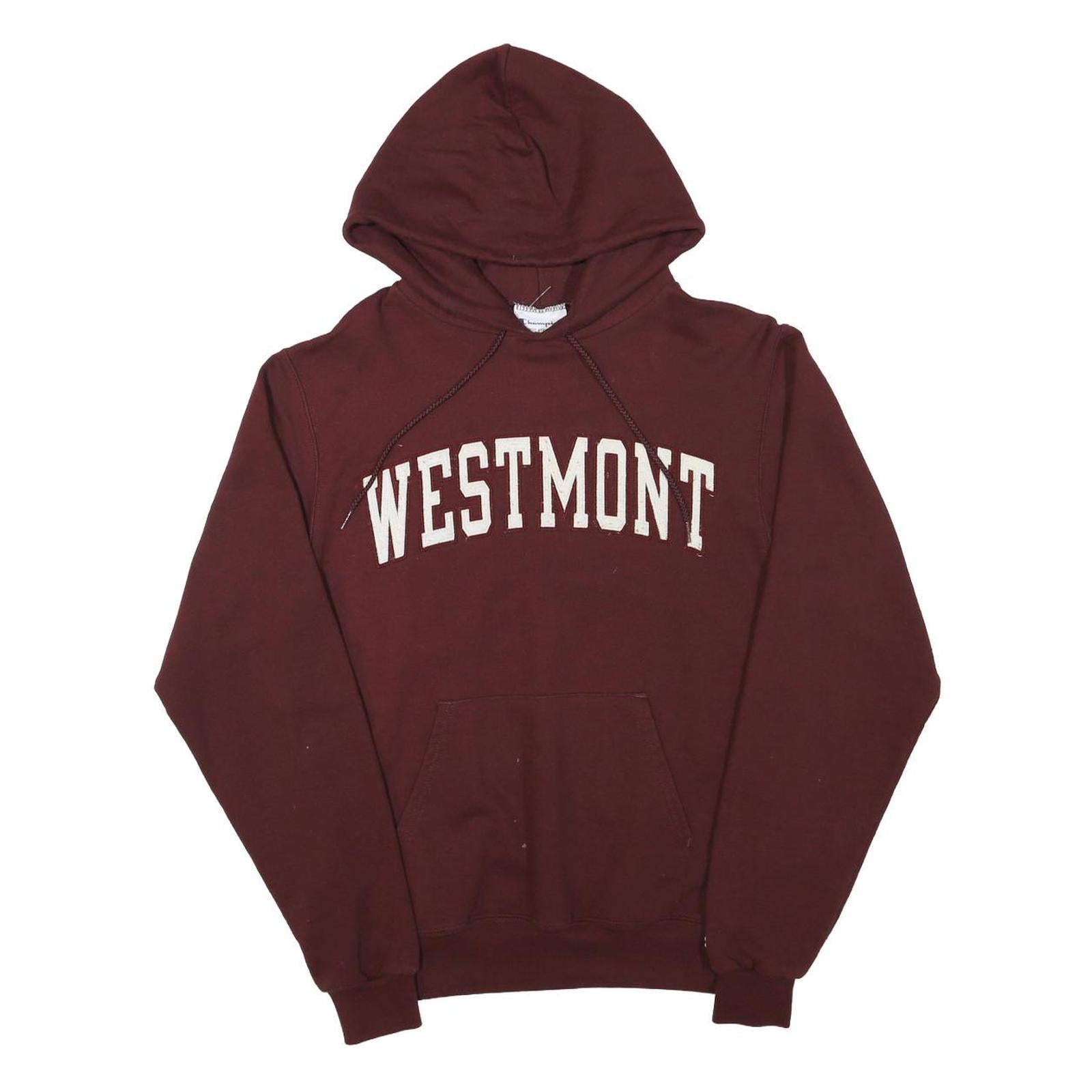 CHAMPION Mens Maroon Westmont Pullover Hoodie S Cotton Blend Casual