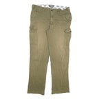 DICKIES Mens Cotton Blend Beige Regular Cargo Trousers W32 L28 Workwear Zip