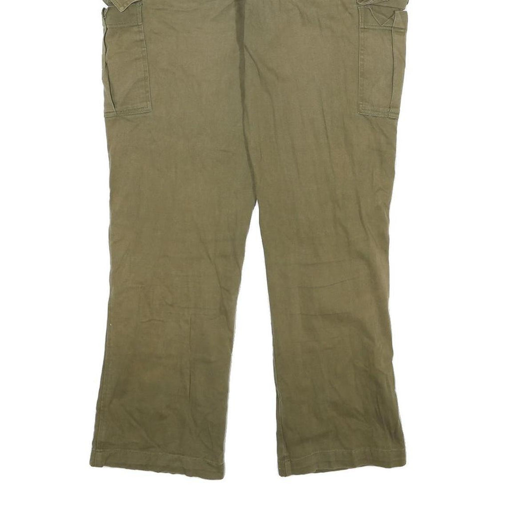 DICKIES Mens Cotton Blend Beige Regular Cargo Trousers W32 L28 Workwear Zip