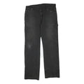 DICKIES Mens Black Regular Straight Denim W36 L33 Workwear Zip Closure Jeans