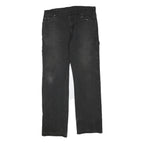 DICKIES Mens Black Regular Straight Denim W36 L33 Workwear Zip Closure Jeans