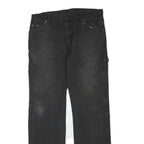 DICKIES Mens Black Regular Straight Denim W36 L33 Workwear Zip Closure Jeans