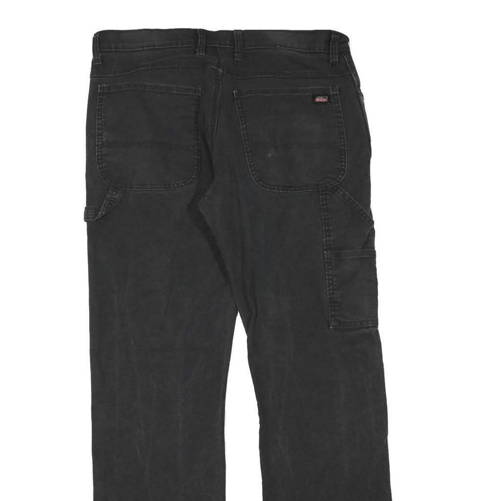 DICKIES Mens Black Regular Straight Denim W36 L33 Workwear Zip Closure Jeans