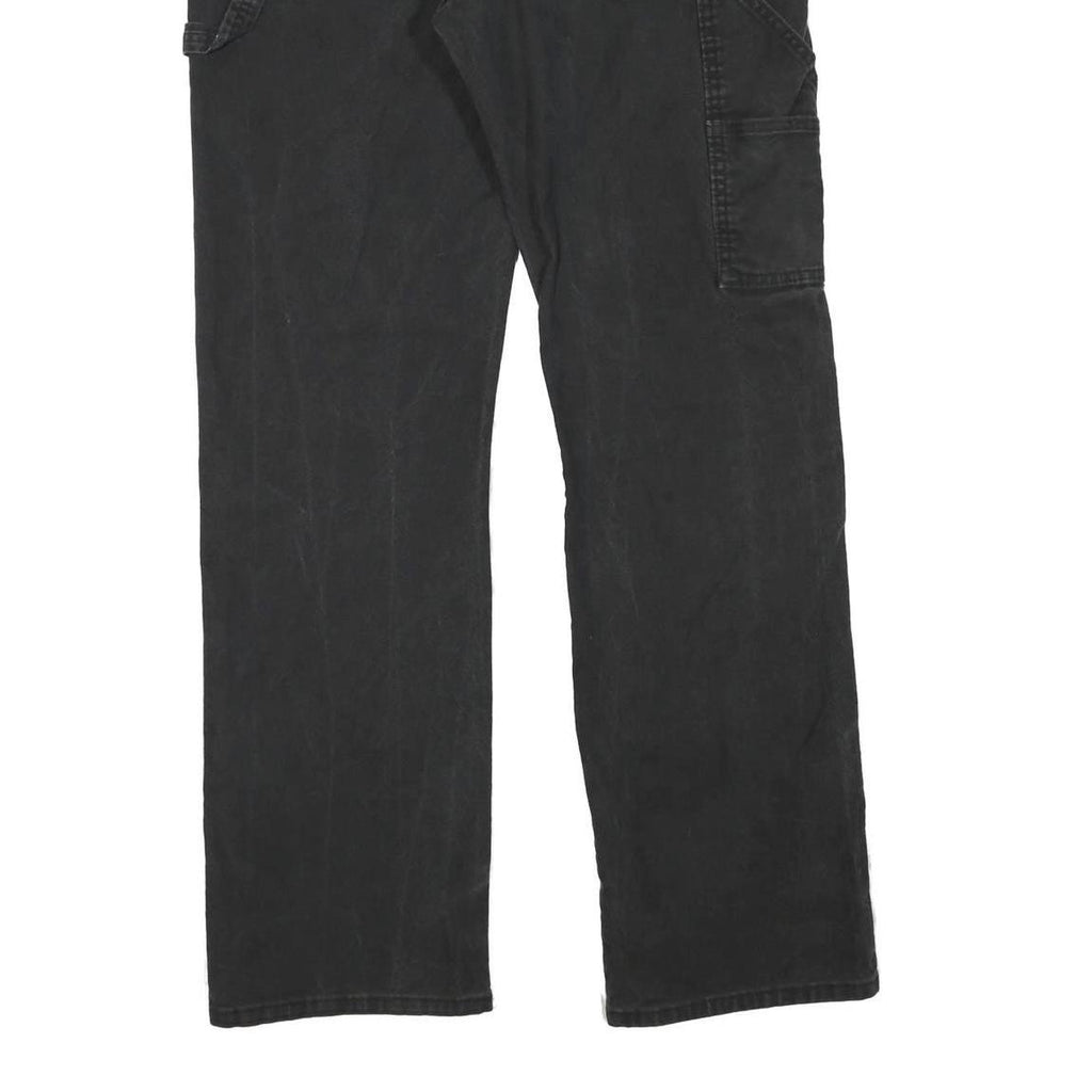 DICKIES Mens Black Regular Straight Denim W36 L33 Workwear Zip Closure Jeans