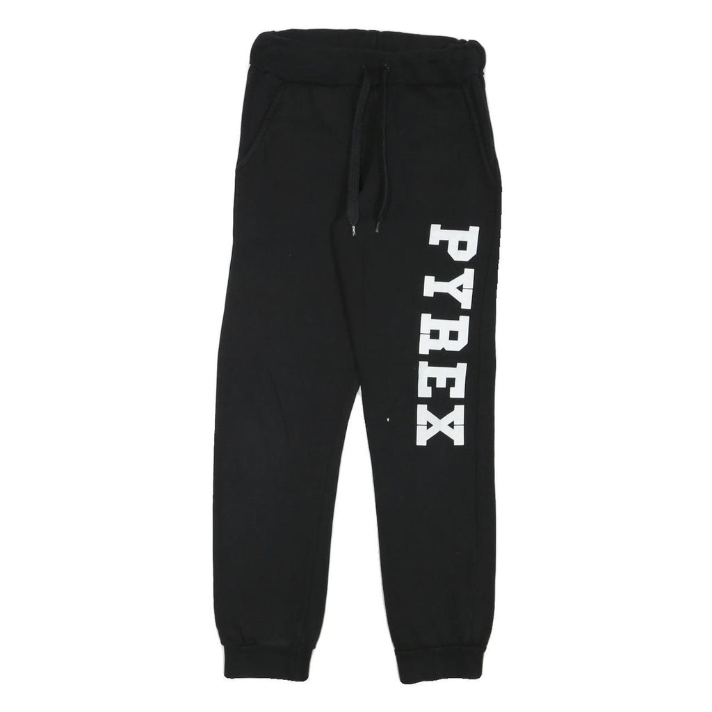PYREX Mens Joggers Black M W26 L27 Cotton Blend Regular Tapered Fit Casual Wear