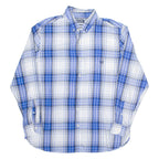 CHAPS Mens Shirt Blue Plaid Long Sleeve XL