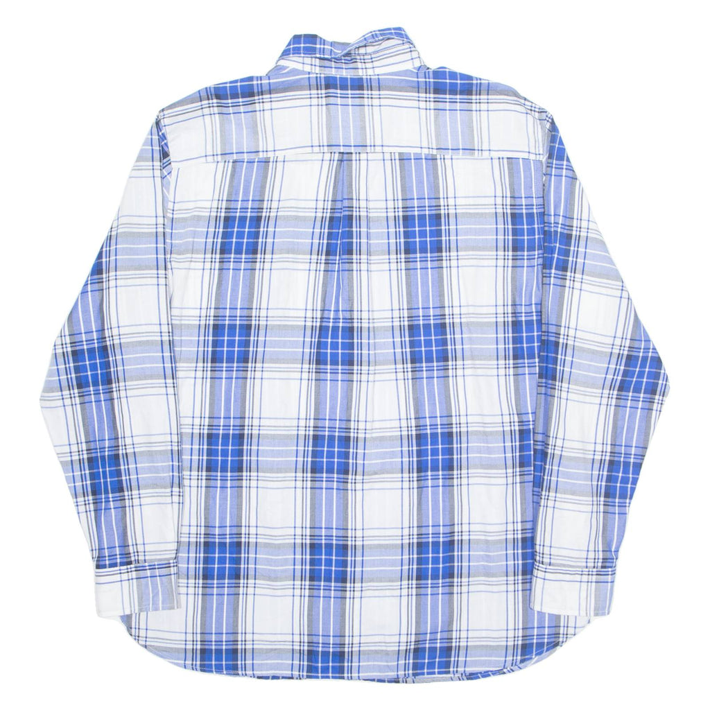 CHAPS Mens Shirt Blue Plaid Long Sleeve XL