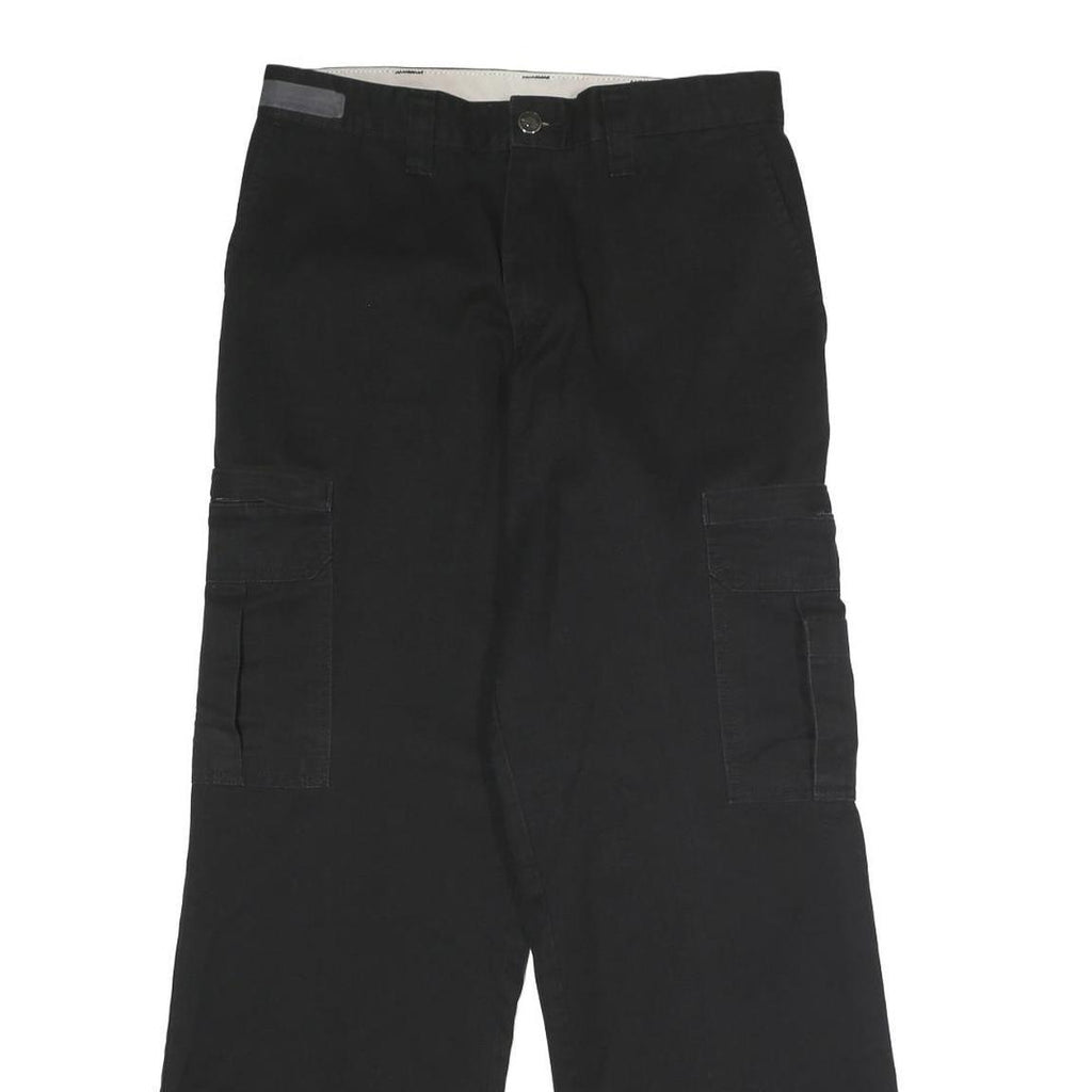 DICKIES Mens Black Polyester Blend Regular Straight Cargo Trousers W30 L30