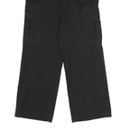 DICKIES Mens Black Polyester Blend Regular Straight Cargo Trousers W30 L30