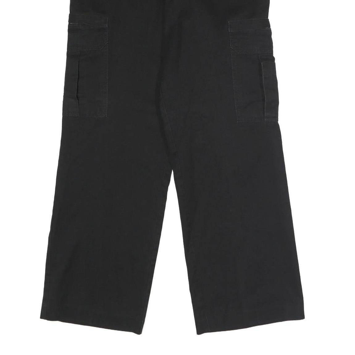 DICKIES Mens Black Polyester Blend Regular Straight Cargo Trousers W30 L30
