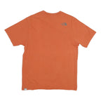 THE NORTH FACE Mens Orange T-Shirt M Short Sleeve Crew Neck Cotton Blend Logo