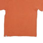 THE NORTH FACE Mens Orange T-Shirt M Short Sleeve Crew Neck Cotton Blend Logo