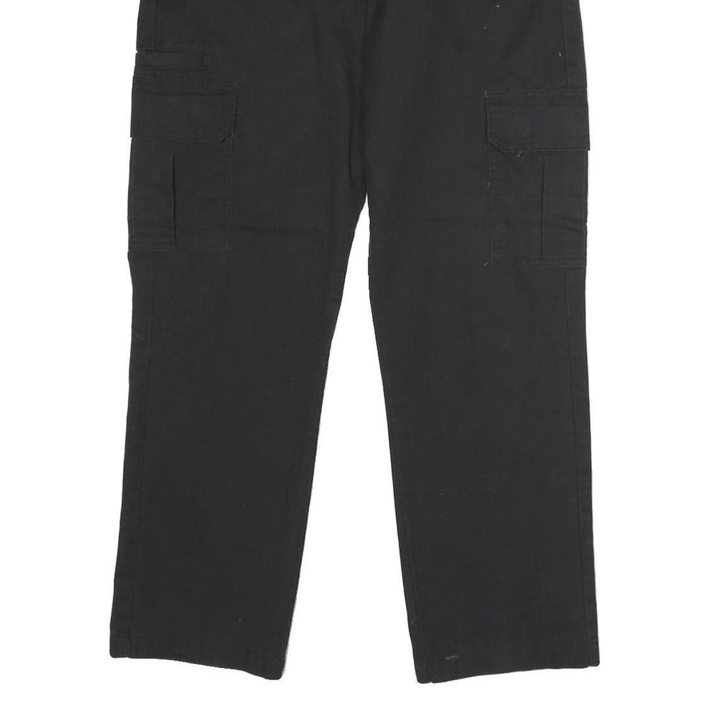 DICKIES Mens Black Regular Fit Straight Trousers W34 L30 Workwear Cargo Style