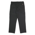 DICKIES Mens Black Regular Fit Straight Trousers W34 L30 Workwear Cargo Style