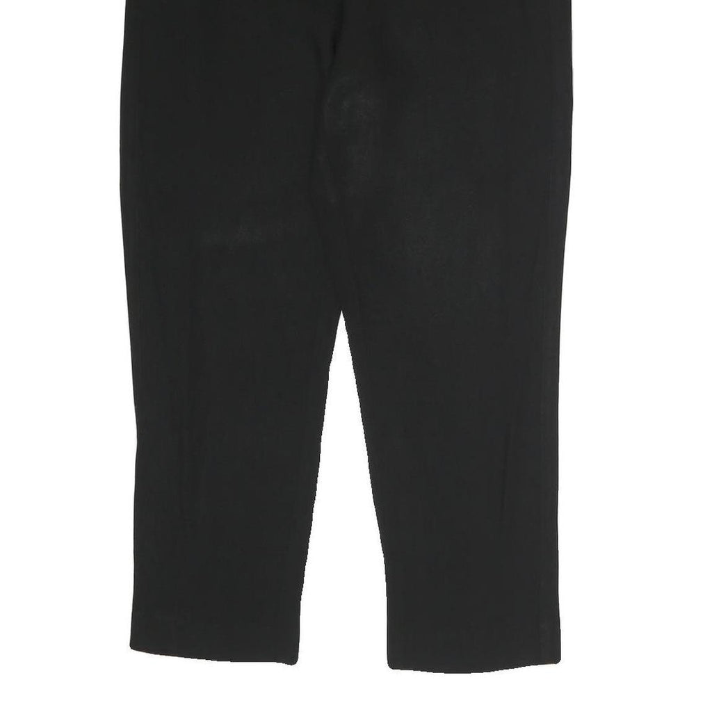 PAZA SEMPIONE Womens Polyester Black Relaxed Straight Trousers W25 L26 Classic