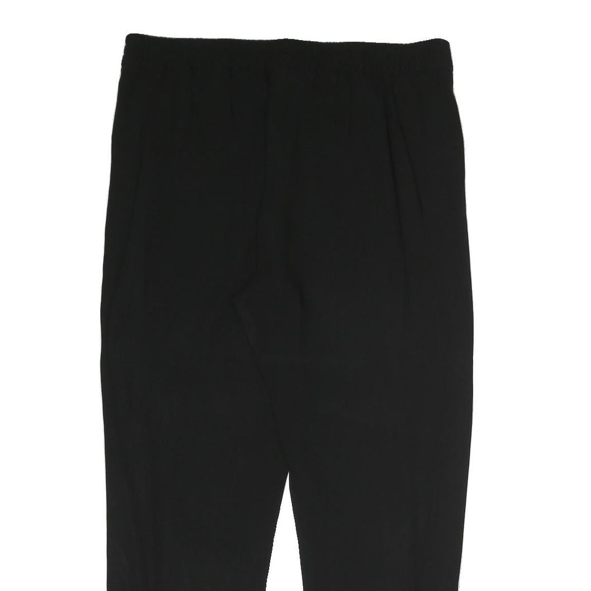 PAZA SEMPIONE Womens Polyester Black Relaxed Straight Trousers W25 L26 Classic