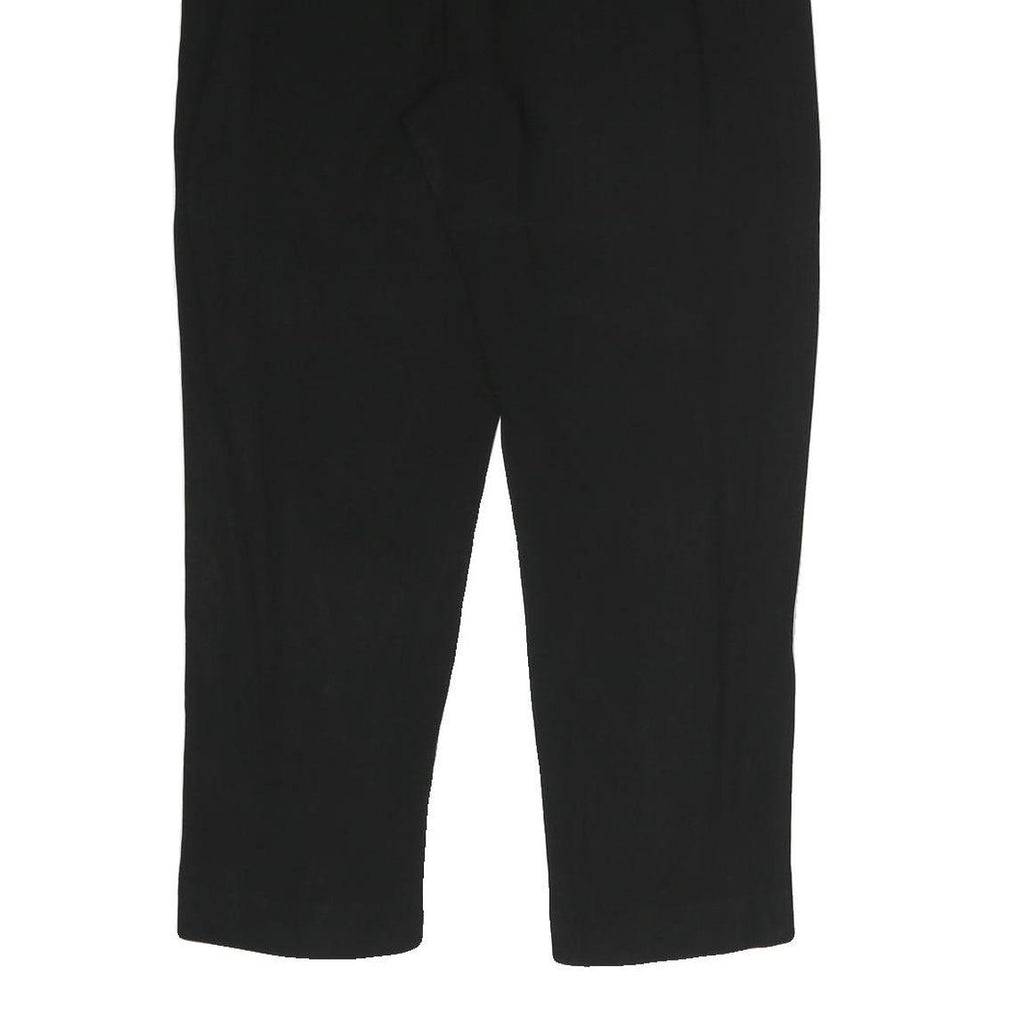 PAZA SEMPIONE Womens Polyester Black Relaxed Straight Trousers W25 L26 Classic