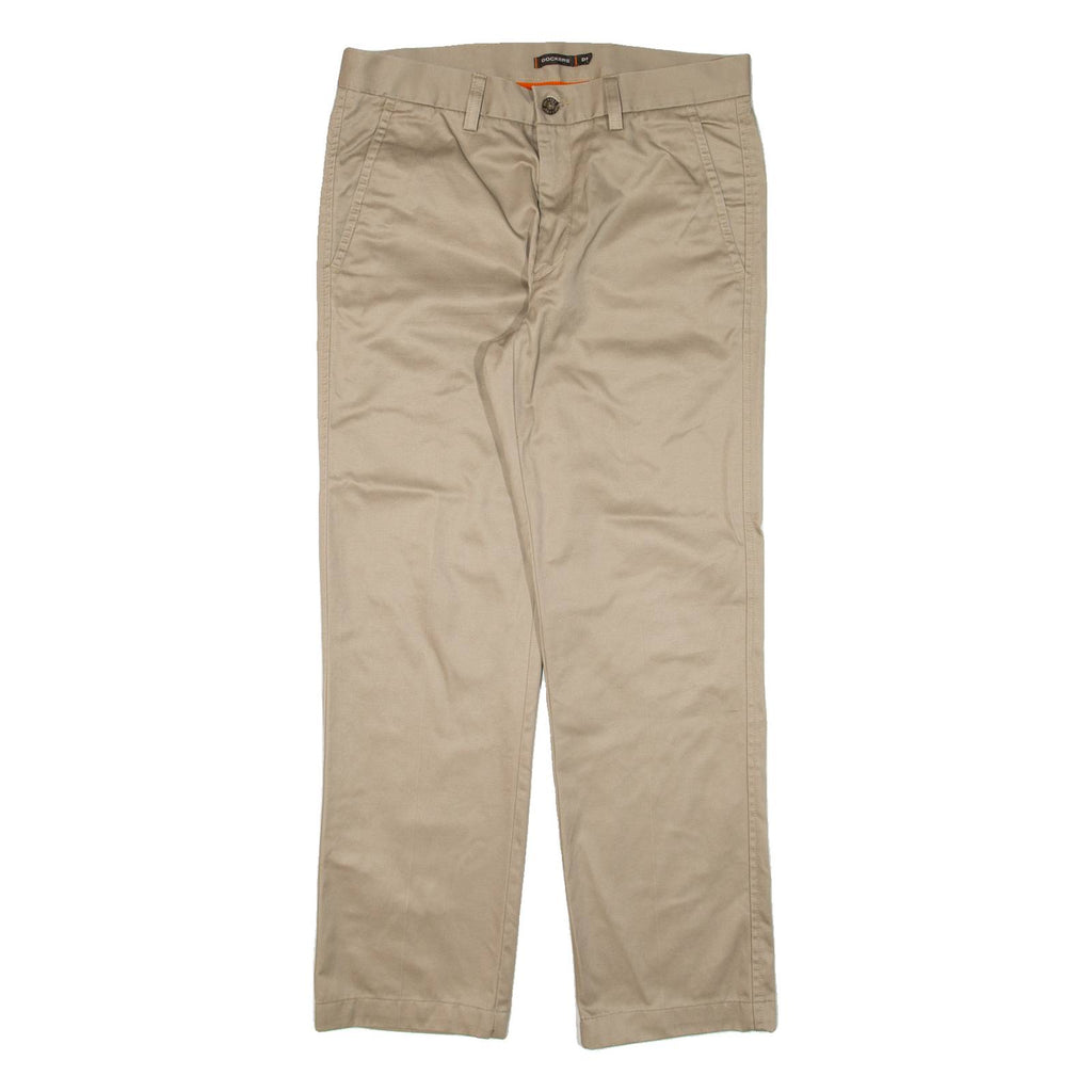 DOCKERS D1 Mens Trousers Beige Regular Straight W33 L29