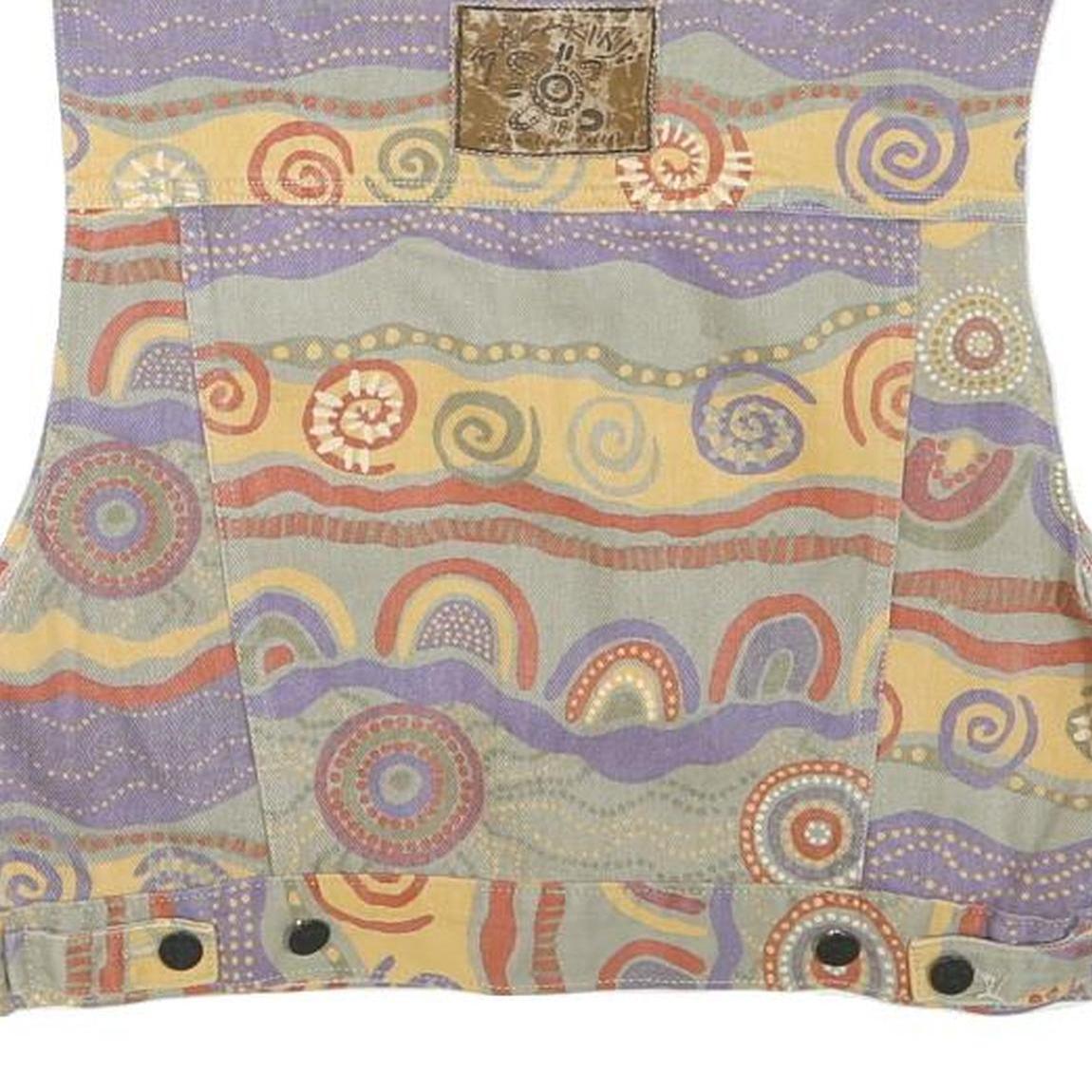 BALARINI Womens Multi Colour Printed Cotton Blend Button Jacket XS Woven Casual