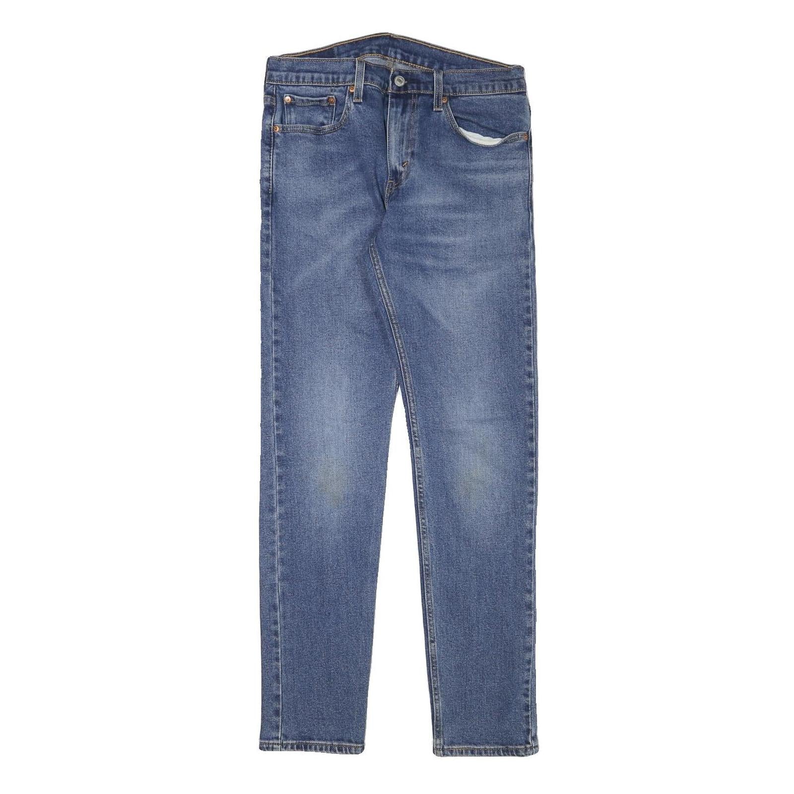 LEVI'S 512 Mens Slim Blue Denim Medium W30 L30 Jeans Cotton Blend Zip