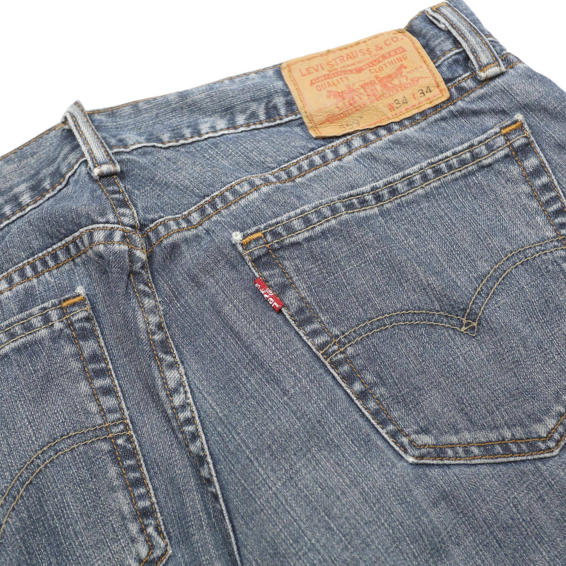LEVI'S 559 Straight Mens Blue Relaxed Straight Denim Medium W34 L34 Jeans