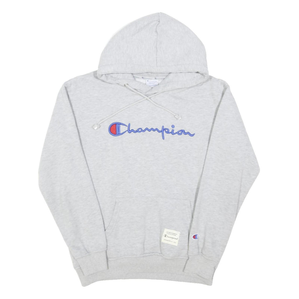 CHAMPION Boys Grey Hoodie S Cotton Blend Pullover Drawstring Hooded
