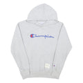 CHAMPION Boys Grey Hoodie S Cotton Blend Pullover Drawstring Hooded