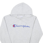 CHAMPION Boys Grey Hoodie S Cotton Blend Pullover Drawstring Hooded