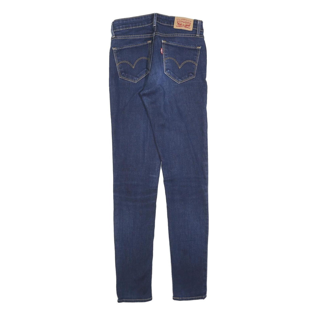 LEVI'S 710 Womens Jeans Blue Slim Skinny Denim Medium W25 L29 Stretch Zip