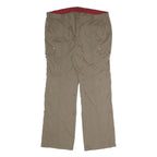 TCM Womens Polyester Blend Beige Relaxed Wide-Leg Trousers W40 L32 Zip Cargo