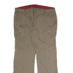 TCM Womens Polyester Blend Beige Relaxed Wide-Leg Trousers W40 L32 Zip Cargo