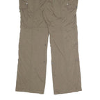 TCM Womens Polyester Blend Beige Relaxed Wide-Leg Trousers W40 L32 Zip Cargo